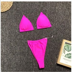 Clear strap bikini
